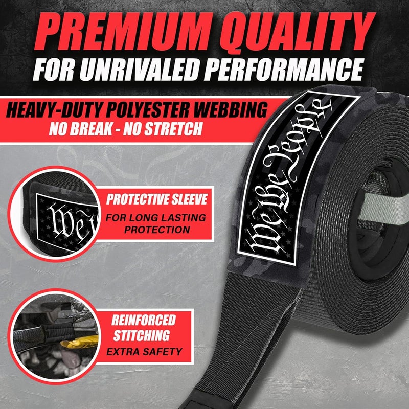 Straight Jacket Crew 3" X 20' Heavy Duty Tow Strap - 30,000 Lb Break Strength Recovery Strap for Truck, SUV, Jeep & Off-Road Use | Reinforced Loops, Abrasion Sleeve & Carry Bag Included. - Image 3